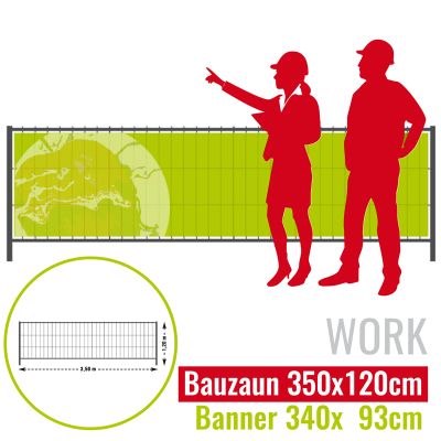 Bauzaunbanner für halbhohe Bauzäune